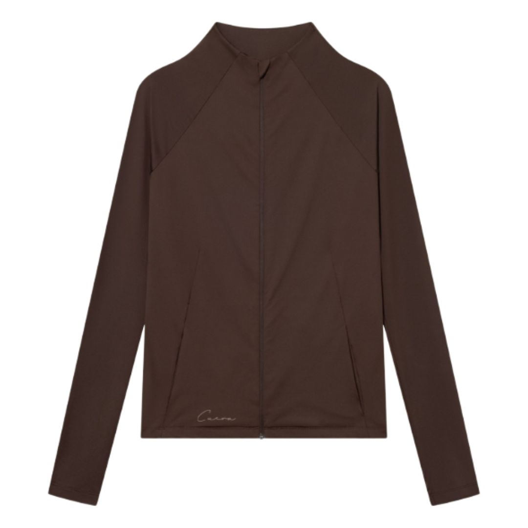 Cuera Active Zip Cardigan Women Dark Brown